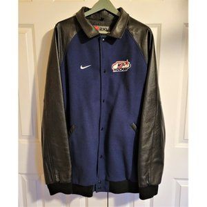 USA Hockey NHL Official Men's Size 2XL Letterman Varsity Wool Leather Jacket